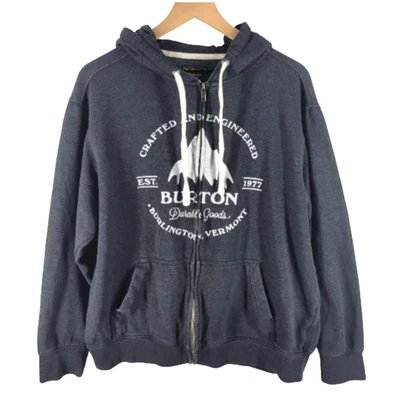 Burton Hoodie Mens L Gray Full-Zip Sweatshirt Jacket Snowboarding Outdoor Hiking - Image 1 of 4