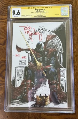 King Spawn #1 1:250 Variant CGC 9.6 - Signed Todd McFarlane 1611/1697 - Image 1 of 4