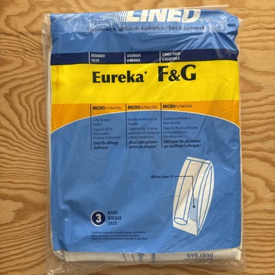 2 - Micro Lined Anti-Bacterial Vacuum Cleaner Bags Eureka Style F & G Kenmore Foto 1 de 2