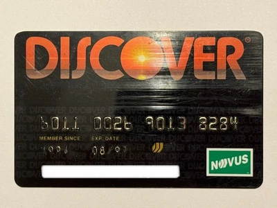 Discover Credit Card 2000 Exp Versión 4 Logo Grande, Logo Novus Verde Sin Holograma Foto 1 de 4