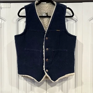Wrangler blaue Cord Sherpa gefütterte Weste Größe M - Bild 1 von 7