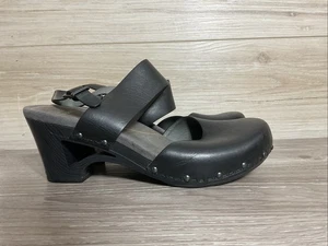 Zoccolo Dansko Thea nero in pelle slingback Mary Jane taglia 41 US 10,5-11 - Foto 1 di 10