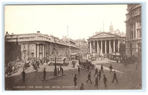 Vintage London Bank und Royal Exchange Postkarte C.F. Castle's Lesco Serie - Bild 1 von 2