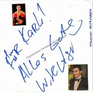 Original Autogramm Wladimir  Klitschko Boxer *1976 /// Autogramm Autograp 339006 - Picture 1 of 2