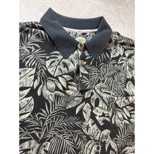 Tommy Bahama Floral Polo Shirt Tropical Leaf Print Golf Freizeit Herren L - Bild 1 von 12