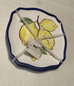 Juego de 4 Platos Aperitivos Limones Exterior Casa y Jardín NUEVO - Imagen 1 de 6