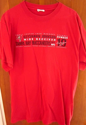 TAMPA BAY BUCCANEERS Keyshawn Johnson Camiseta Grande NFL Receptor Amplio Foto 1 de 2