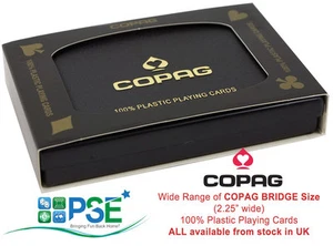 Copag Plastic Playing Cards | Bridge Size | Jumbo & Regular Index | UK Stock - Picture 1 of 12