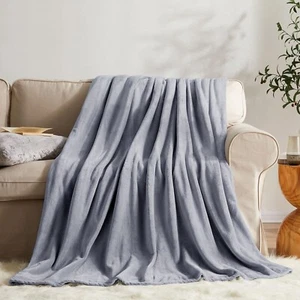 New Extra Large Fleece Blanket Super Soft Reversible Bed Sofa Throw Double King - Picture 1 of 41