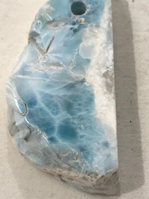 1 Larimar Anhänger für Kette, Edelstein Mineral Dominkanische Rep. (La6) - Bild 1 von 4