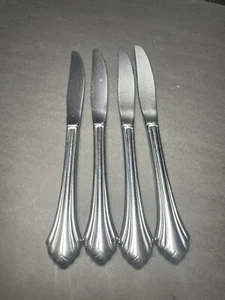 Oneida BANCROFT Glossy Stainless Flatware 9 1/8" DINNER KNIVES Lot Of 4 - Picture 1 of 5
