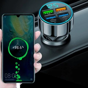 Chargeur Voiture Multi Port pour 6 Appareils avec Affichage Num??rique et Foncti - Photo 1 sur 9