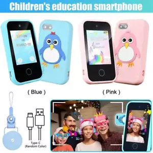 Kids Smart Phone Digital Touchscreen Toddler Toy for Boy Girls Educational Games - Picture 1 of 21