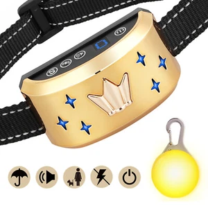LED Hund Ausbildung Antibell Halsband Erziehungshalsband Training Ton Vibration - Bild 1 von 10