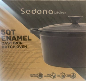 Sedona Kitchen 5 QT Enamel Cast Iron Dutch Oven - Dark Gray - Picture 1 of 1