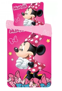 SALE Disney Beautiful MINNIE MOUSE Single Bed Duvet Cover Set 100% COTTON bow - Picture 1 of 3