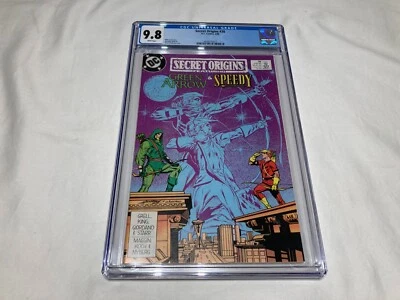 Secret Origins 38 CGC 9.8 NM/M White Pages Copper Age Green Arrow Speedy 1989 - Image 1 of 4
