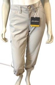 Eddie Bauer Adventure Rollup Pants Women's 6 Putty NWT - Picture 1 of 5