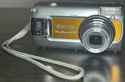 *PROBADA* Cámara digital Canon PowerShot A470 7,1 MP 3,4x zoom óptico naranja Foto 1 de 4