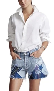 Polo Ralph Lauren Sprighton Boyfriend Patchwork Shorts Womens Size 30 NWT $198 - Picture 1 of 15