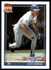 1991 Topps Juan Samuel Los Angeles Dodgers #645