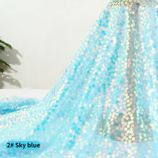DIY Flower Shaped Sequin Fabric Shiny Floral Sparkly Bling for Dress Background