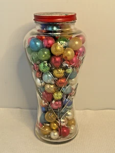 GRAND UNION TEA COMPANY Glass 11" Tall Bottle/Candy Jar/Vase Christmas w/ Label - Picture 1 of 4