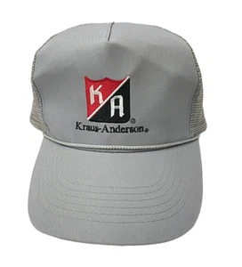 VTG Snapback Hat Mens Red/Black KA Crest Shield Rope Trucker Mesh Back - Picture 1 of 4