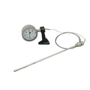 WIKA GASDRUCKTHERMOMETER 120°C mit Befestigung und Verlängerung Kl.1 -new- - Picture 1 of 5