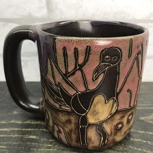 maya Road Runner Bird pottery Mug 16oz Large Mug Signed MAYA - Picture 1 of 12