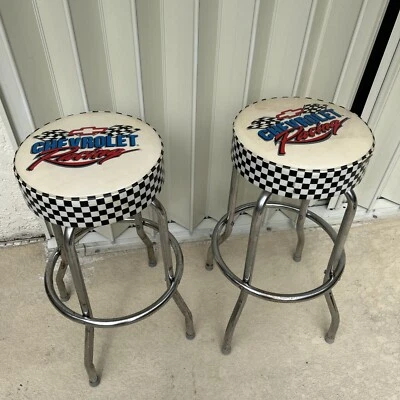 Chevrolet Racing Official Bar Stools 29” Tall 14” Wide See Description - Image 1 of 4