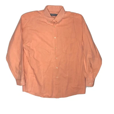 Talbots Shirt Mens Large Orange Button Down 100% Cotton Lightweight - Image 1 of 4