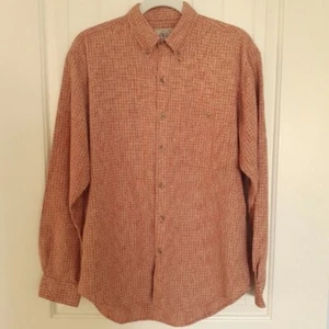 The Territory Ahead Button-Down Long Sleeve Cotton Shirt Brown Orange Size S - Picture 1 of 7