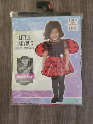 Little Ladybug Halloween Costume Infant sz 0-6 Months Dress & Wings *NEW in Pack - Image 1 of 4