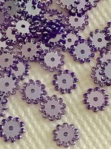 Sequins Starburst Snowflake Flower 8mm Tanzanite Purple Crystal Super Shine Rare - Bild 1 von 1