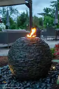 Aquascape Fire Fountain Add-On Kit For Stacked Slate Urn & Stacked Slate Sphere - Picture 1 of 5