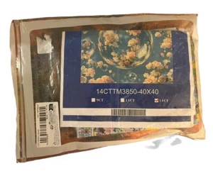 k…..Bolso sellado nuevo punto de cruz rosas amarillas y burbujas 15,75”x15,75” punta de aguja - Imagen 1 de 1