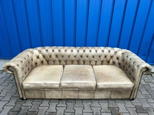MASSIVE CHESTERFIELD COUCH LEDER BEZUG - Bild 1 von 19