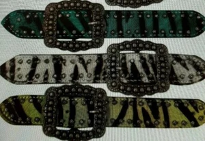 SEÑORAS Estilo Cinturón Correas Espuela Cuero de Vaca NUEVO TACK! Tu elección de color - Imagen 1 de 1