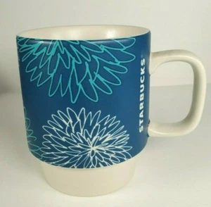 Tazza tazza impilabile nuova classica Starbucks blu pom flora fiori 2016 caffè tè - Foto 1 di 7