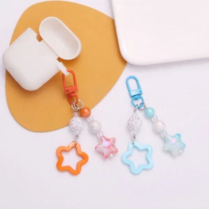 Gradient Pentagram Star Charm Keyring Backpack Decoration Fashion Bag Charm - Picture 1 of 19