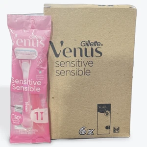 Gillette Venus Sensitive Disposable Razors Case of 6 - Picture 1 of 1