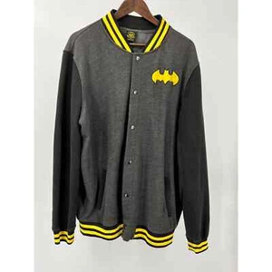DC Comics Batman Snap Front Varsity Jacket Boys Size 14 or XL Fast Ship - Picture 1 of 7