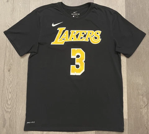 Anthony Davis LA Lakers Nike Black Shirt Jersey - Large Cover