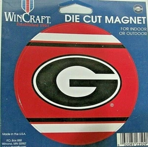 NCAA Georgia Bulldogs 4 inch Diameter Stripe Die Cut Magnet by WinCraft - Bild 1 von 1