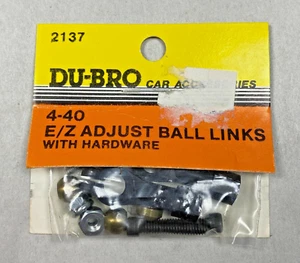 DU-BRO RC Car Accessories 4-40 E/Z Adjust Ball Links with Hardware 2137 USA - Picture 1 of 5