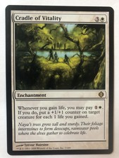CRADLE OF VITALITY - MTG Shards of Alara - RARE - Enchantment - Lightly Played