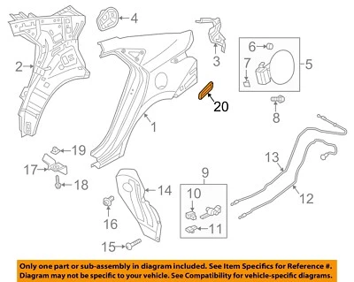 HYUNDAI OEM 2018 Accent Quarter Panel-Pressure Vent 97510H5000 - Image 1 of 2