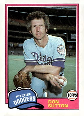 1981 Topps #605 Don Sutton - Image 1 of 2