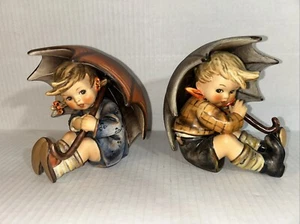 Hummels - Set of 2 Umbrella Boy and Umbrella Girl 5” Goebel 1957  W. Germany - Picture 1 of 9